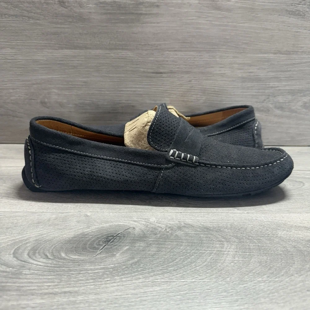 Flag Ltd. Nappa Glove Size 11 M Leather Soft Black Slip On Loafers Shoes